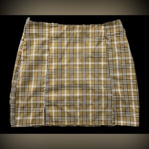 Tan Plaid Skirt